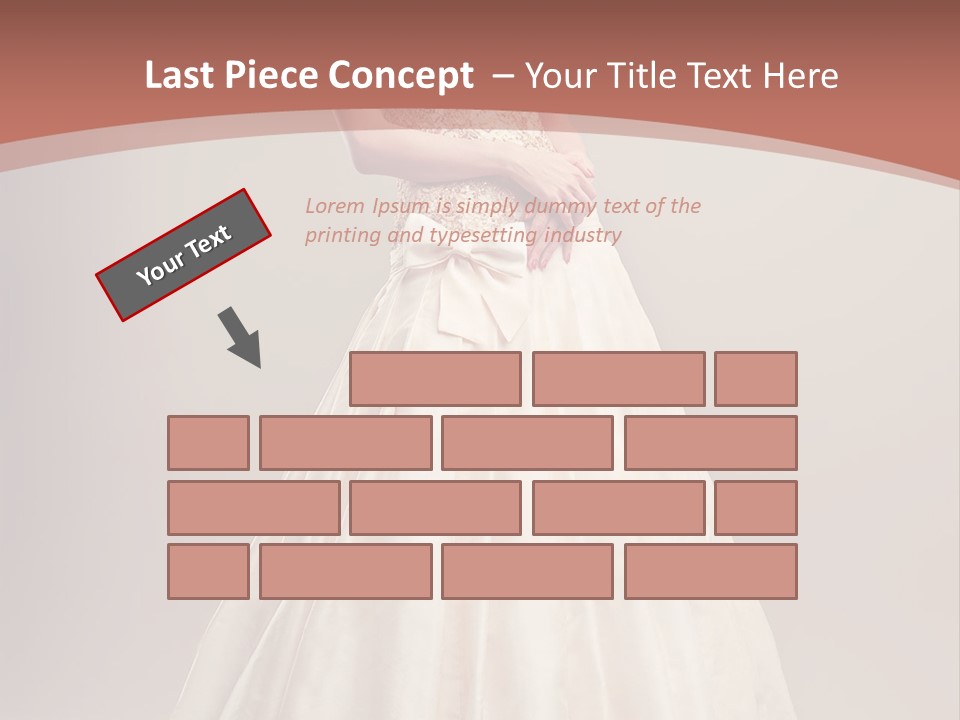 A Woman In A Wedding Dress Powerpoint Template PowerPoint Template