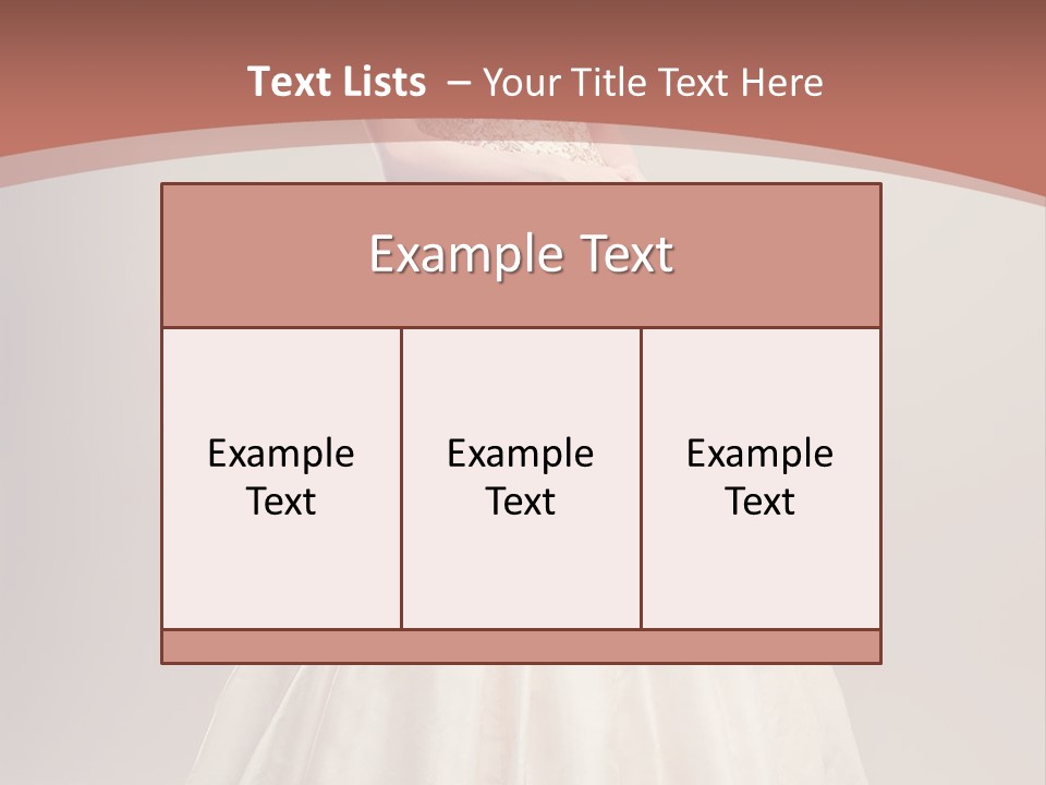 A Woman In A Wedding Dress Powerpoint Template PowerPoint Template