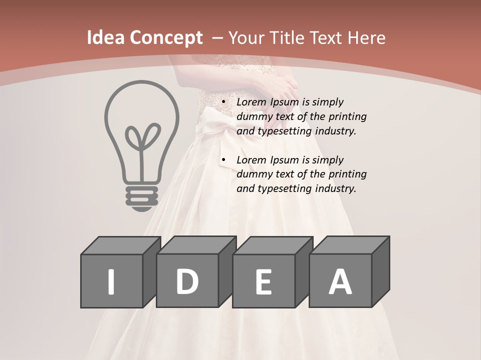 A Woman In A Wedding Dress Powerpoint Template PowerPoint Template