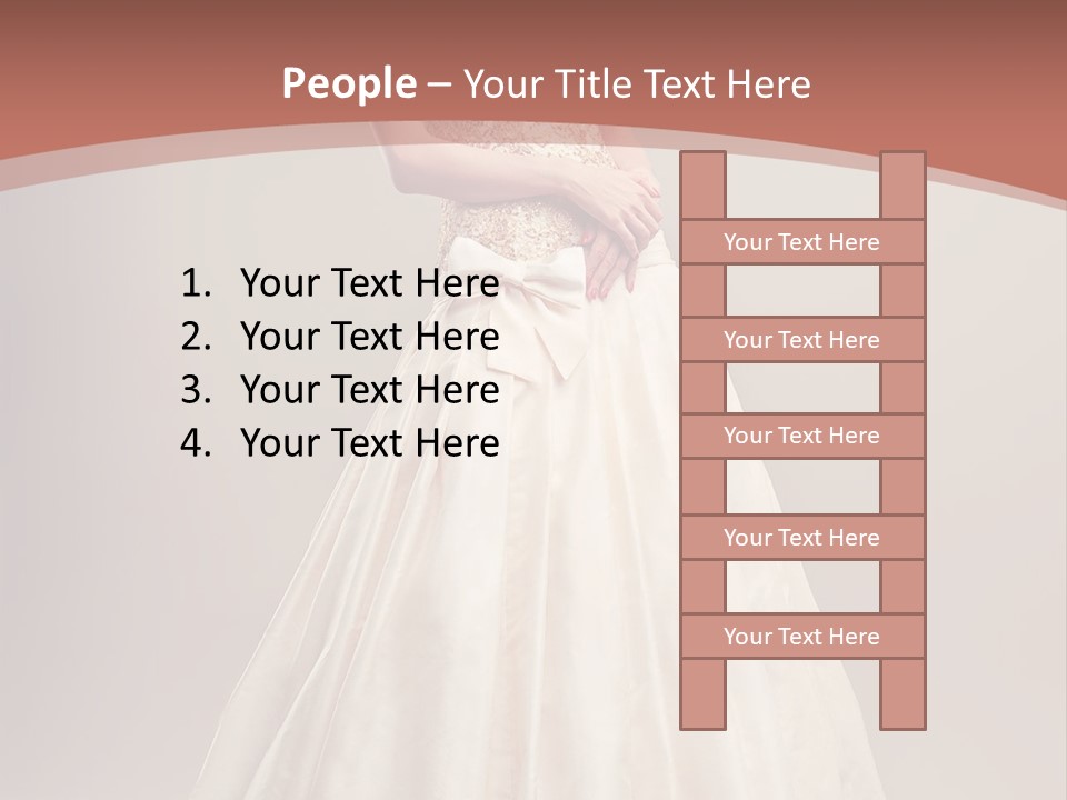 A Woman In A Wedding Dress Powerpoint Template PowerPoint Template