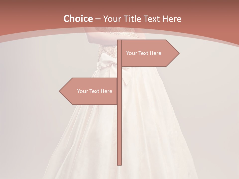 A Woman In A Wedding Dress Powerpoint Template PowerPoint Template