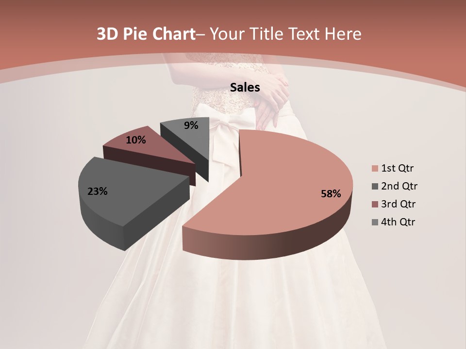 A Woman In A Wedding Dress Powerpoint Template PowerPoint Template