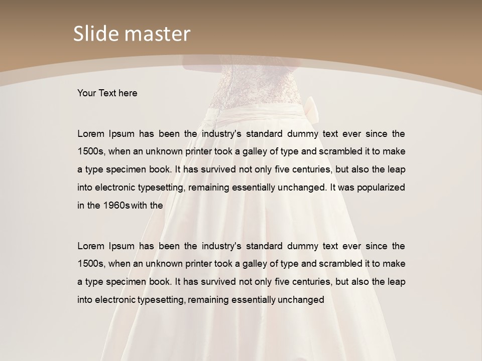 A Woman In A Wedding Dress Powerpoint Template PowerPoint Template