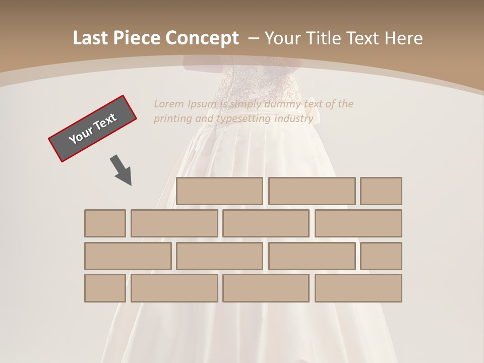 A Woman In A Wedding Dress Powerpoint Template PowerPoint Template