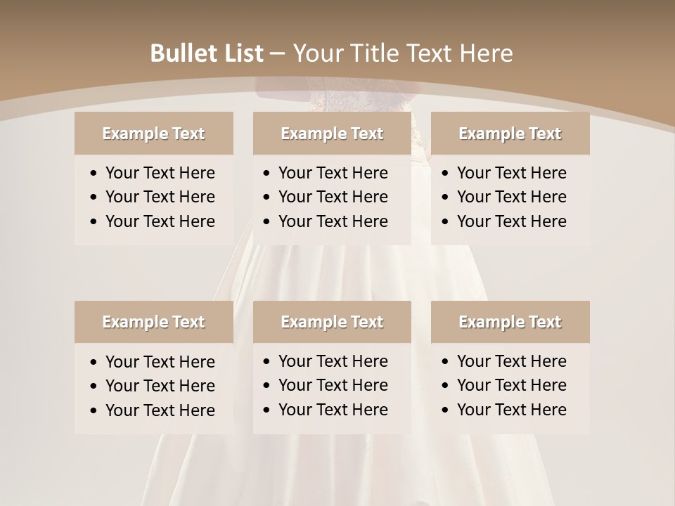 A Woman In A Wedding Dress Powerpoint Template PowerPoint Template