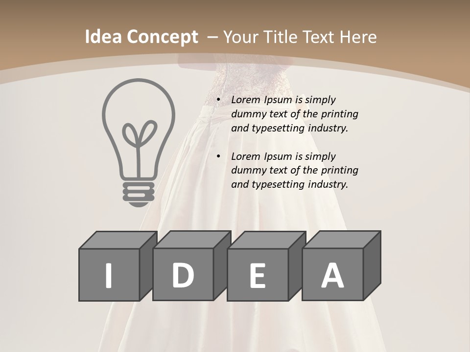 A Woman In A Wedding Dress Powerpoint Template PowerPoint Template