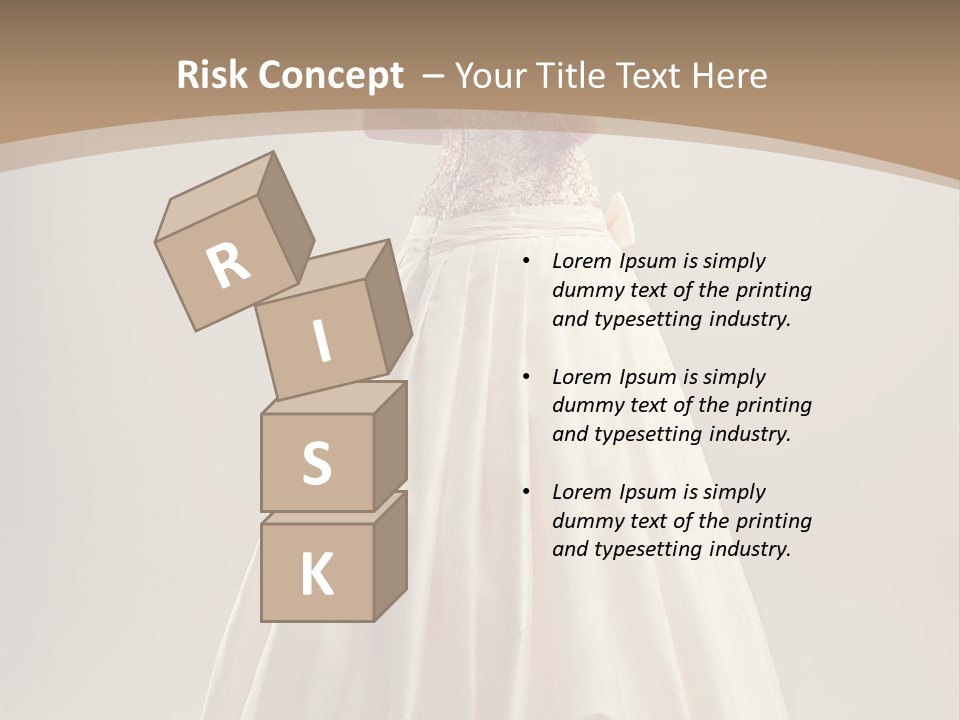 A Woman In A Wedding Dress Powerpoint Template PowerPoint Template