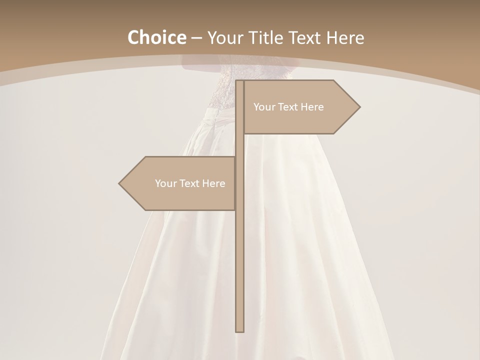 A Woman In A Wedding Dress Powerpoint Template PowerPoint Template