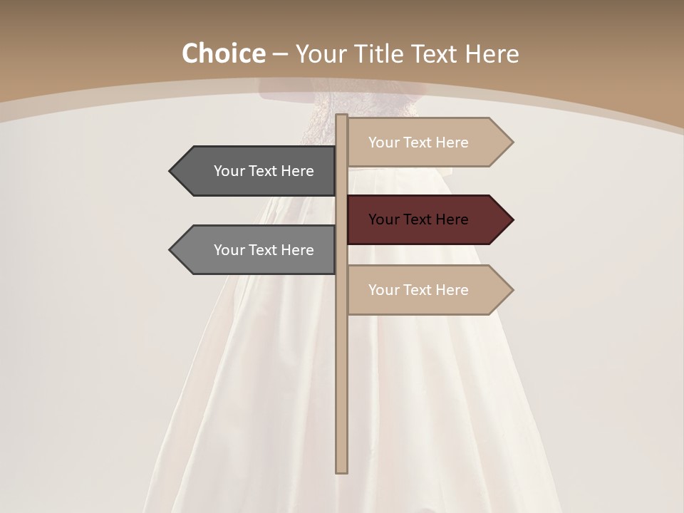 A Woman In A Wedding Dress Powerpoint Template PowerPoint Template