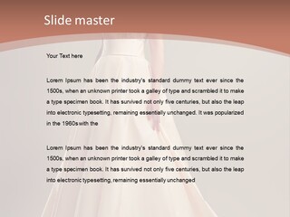A Beautiful Woman In A Long Dress Powerpoint Template PowerPoint Template
