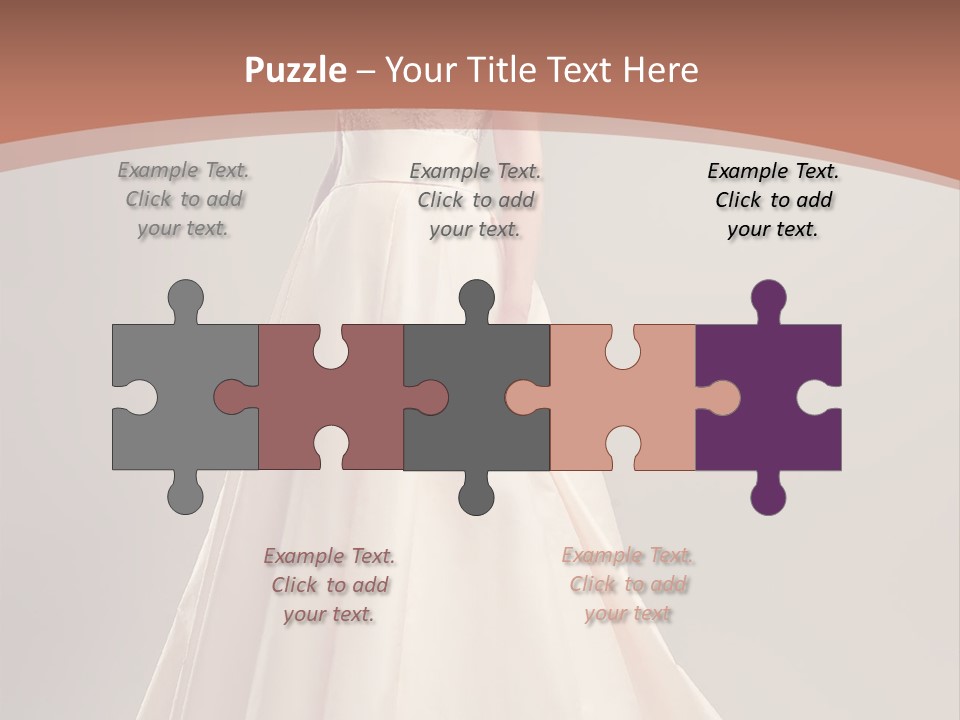 A Beautiful Woman In A Long Dress Powerpoint Template PowerPoint Template