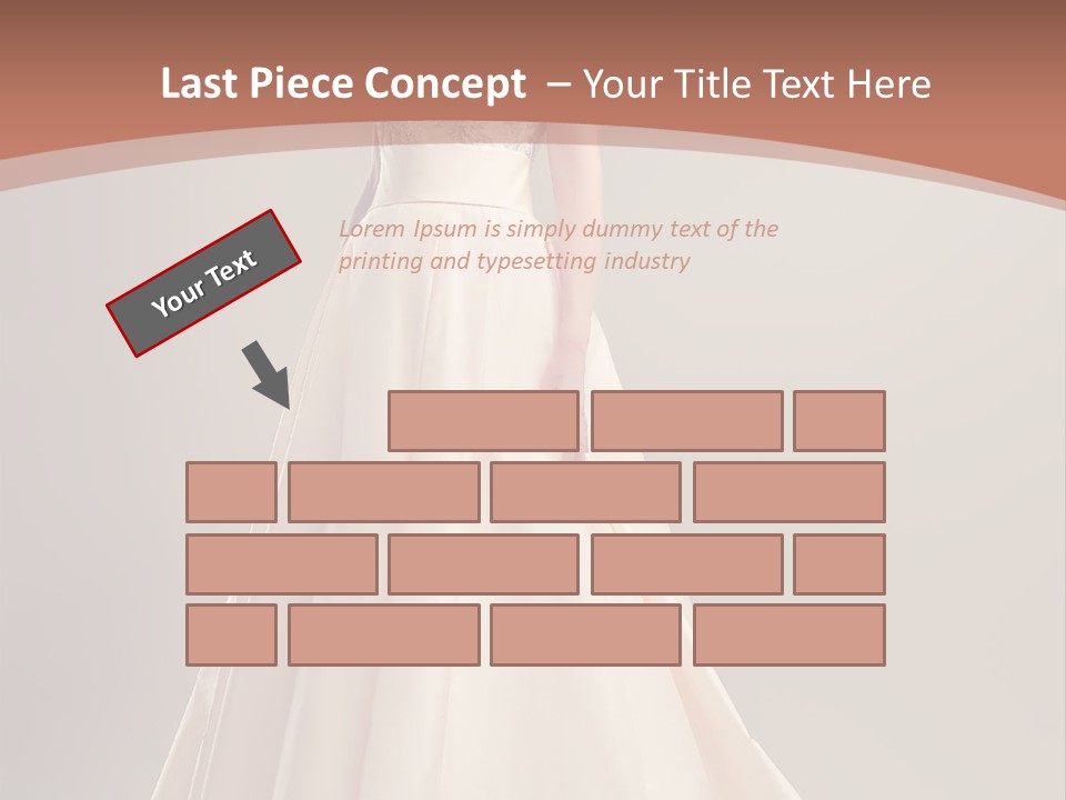 A Beautiful Woman In A Long Dress Powerpoint Template PowerPoint Template