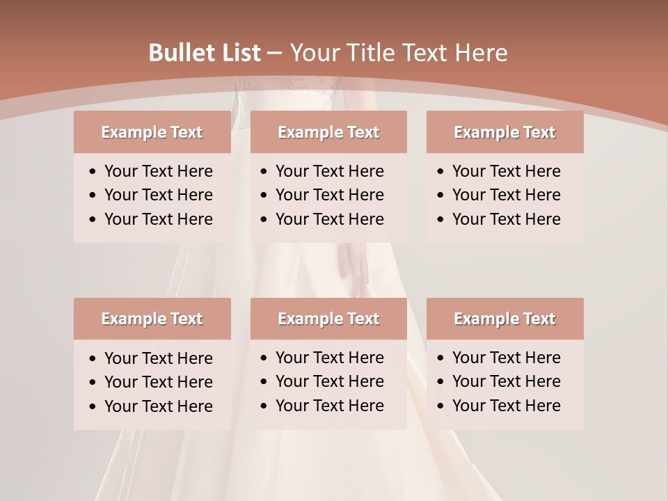 A Beautiful Woman In A Long Dress Powerpoint Template PowerPoint Template