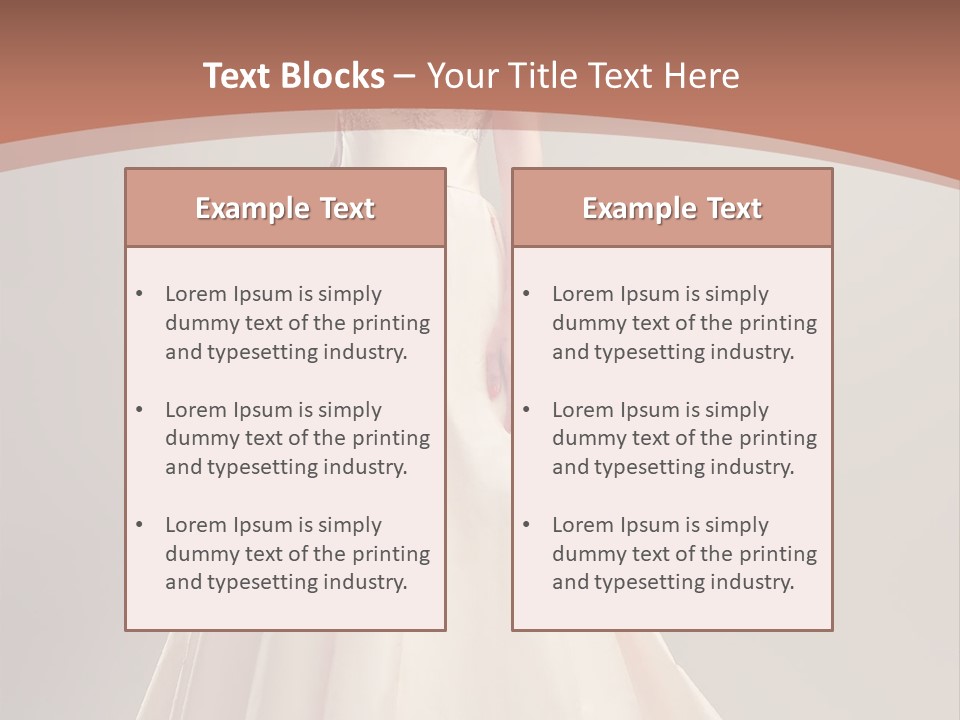 A Beautiful Woman In A Long Dress Powerpoint Template PowerPoint Template