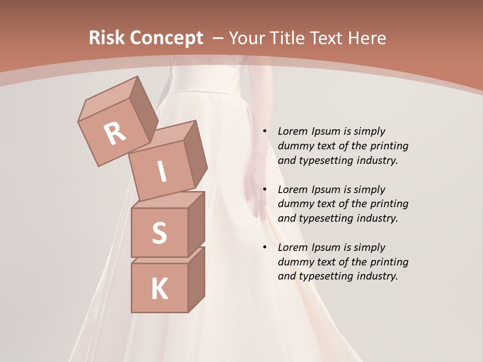 A Beautiful Woman In A Long Dress Powerpoint Template PowerPoint Template