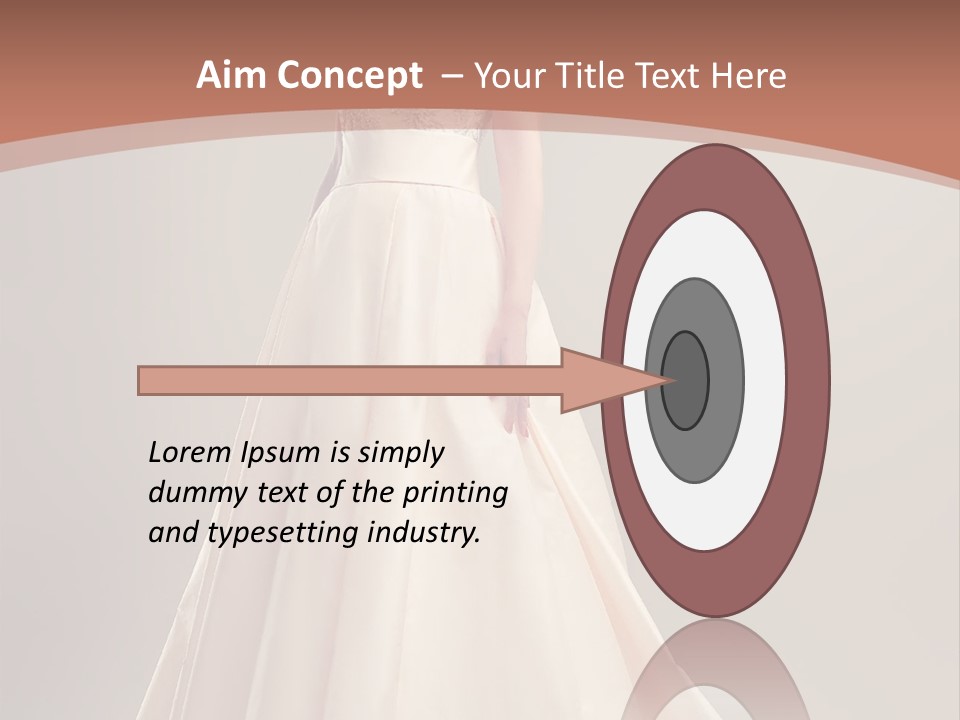 A Beautiful Woman In A Long Dress Powerpoint Template PowerPoint Template