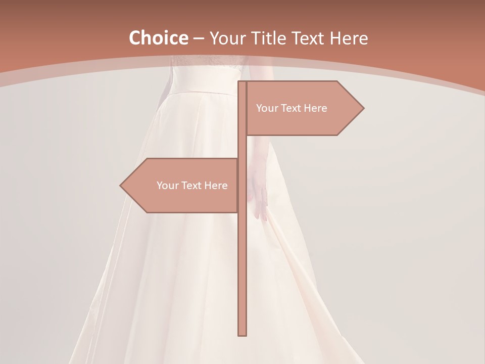 A Beautiful Woman In A Long Dress Powerpoint Template PowerPoint Template