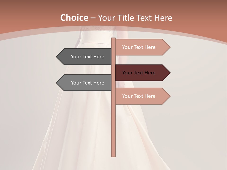 A Beautiful Woman In A Long Dress Powerpoint Template PowerPoint Template