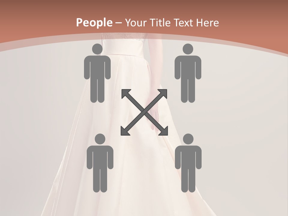 A Beautiful Woman In A Long Dress Powerpoint Template PowerPoint Template