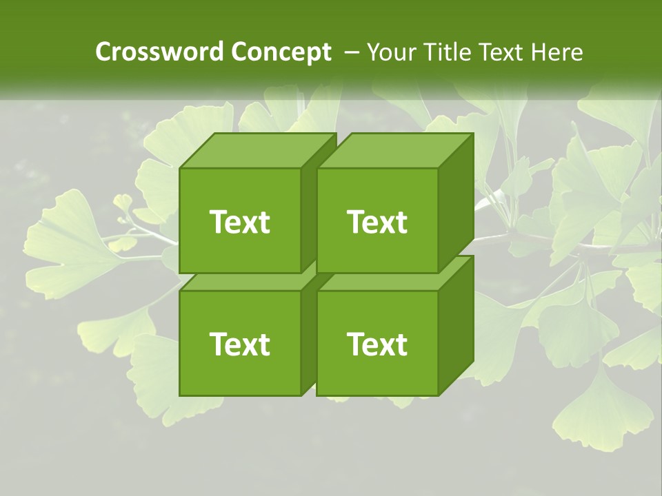 A Tree Branch With Green Leaves On It PowerPoint Template