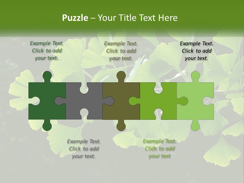 A Tree Branch With Green Leaves On It PowerPoint Template