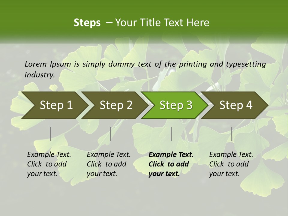 A Tree Branch With Green Leaves On It PowerPoint Template