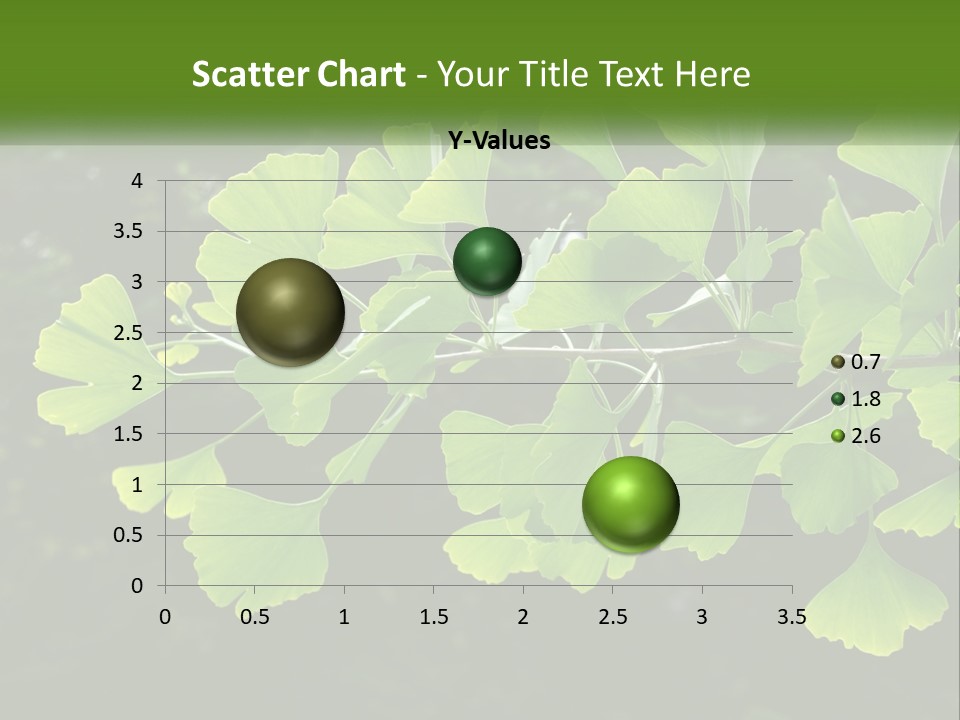 A Tree Branch With Green Leaves On It PowerPoint Template