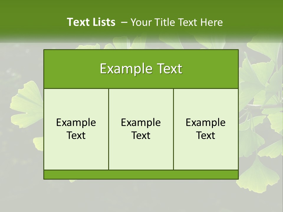 A Tree Branch With Green Leaves On It PowerPoint Template