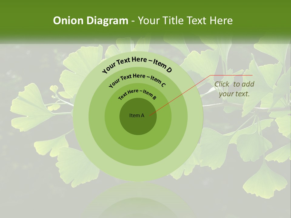 A Tree Branch With Green Leaves On It PowerPoint Template