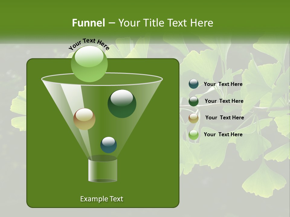 A Tree Branch With Green Leaves On It PowerPoint Template