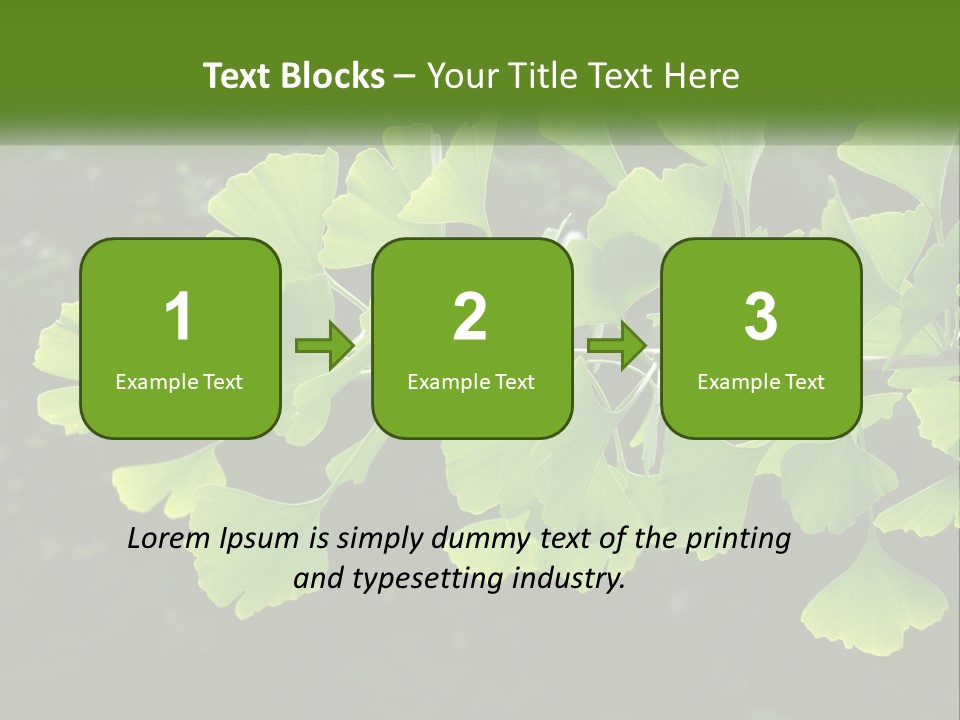 A Tree Branch With Green Leaves On It PowerPoint Template