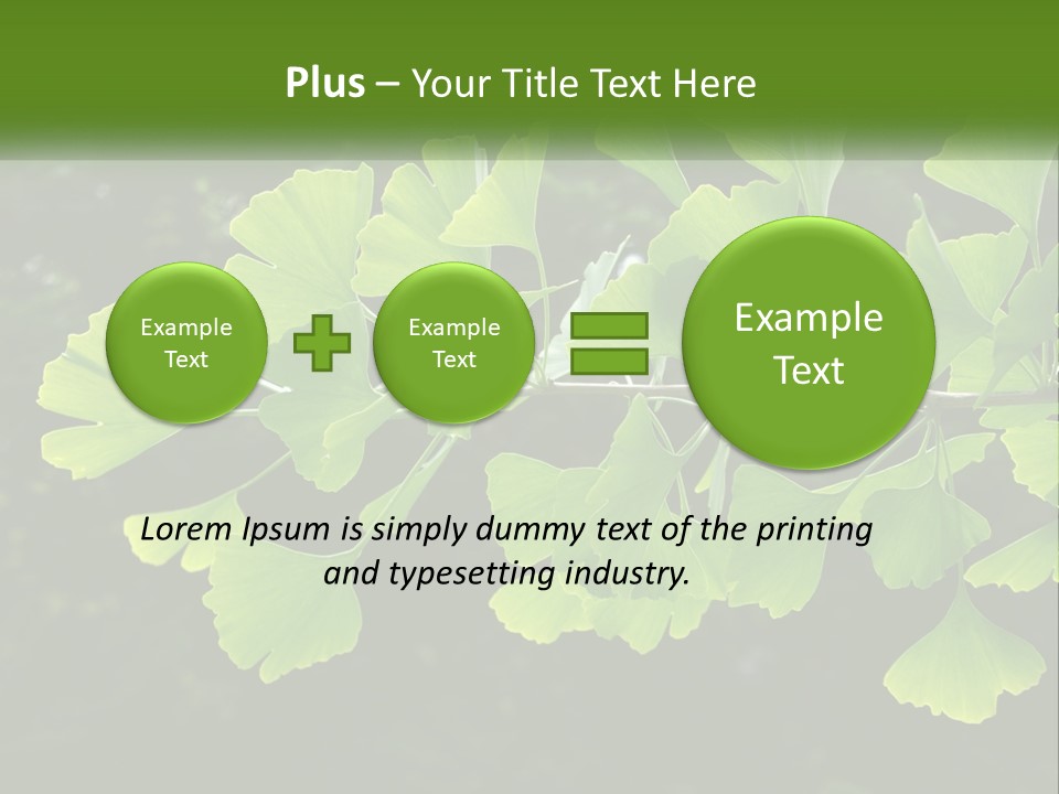 A Tree Branch With Green Leaves On It PowerPoint Template