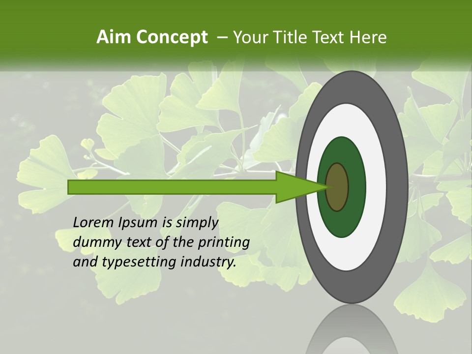 A Tree Branch With Green Leaves On It PowerPoint Template