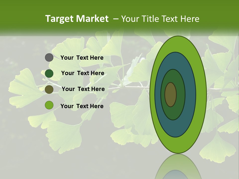 A Tree Branch With Green Leaves On It PowerPoint Template