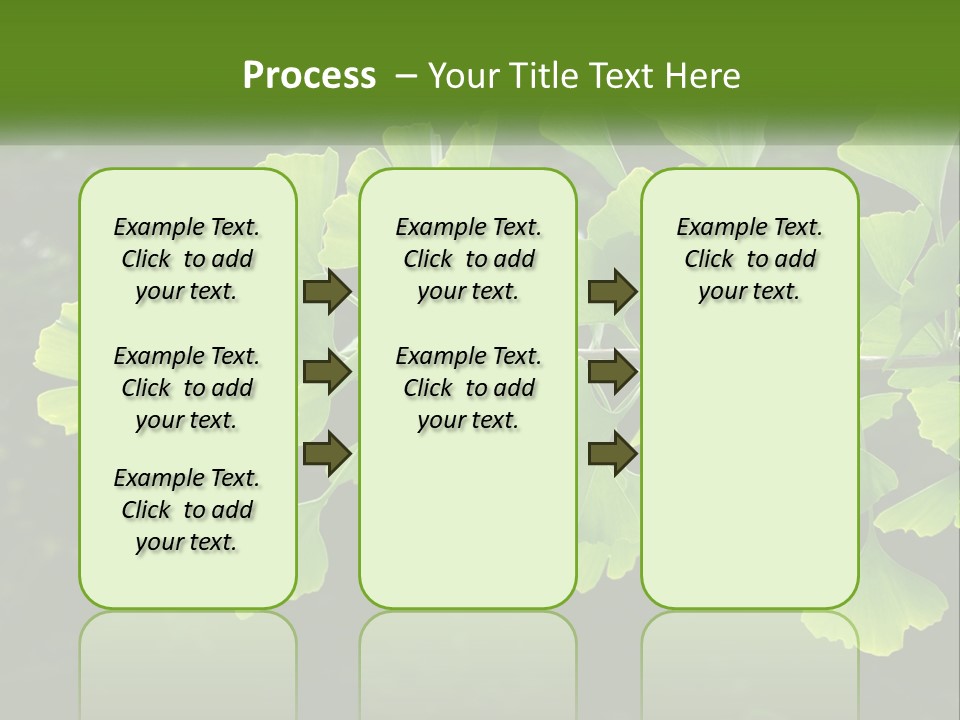 A Tree Branch With Green Leaves On It PowerPoint Template