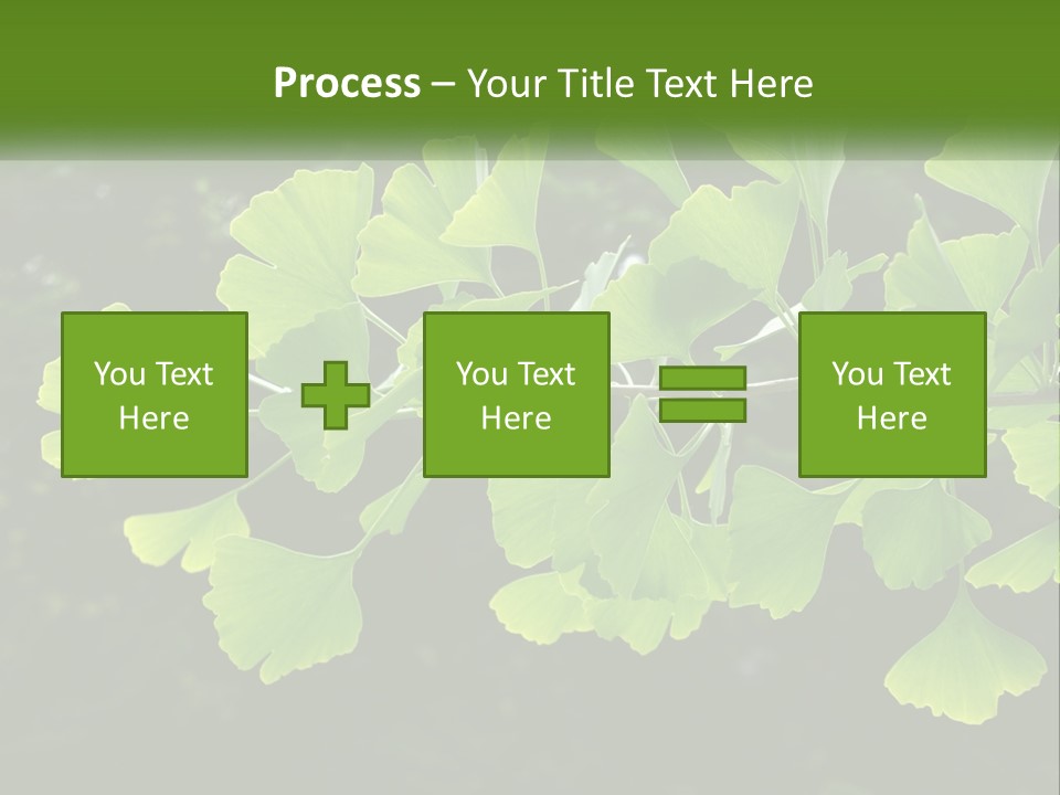 A Tree Branch With Green Leaves On It PowerPoint Template