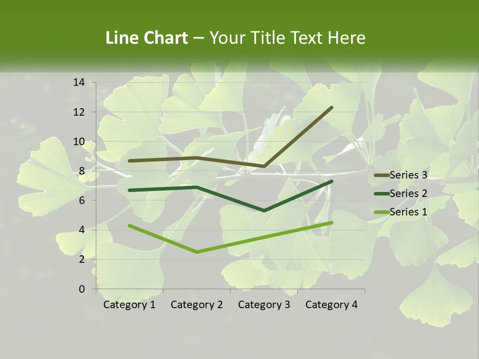A Tree Branch With Green Leaves On It PowerPoint Template