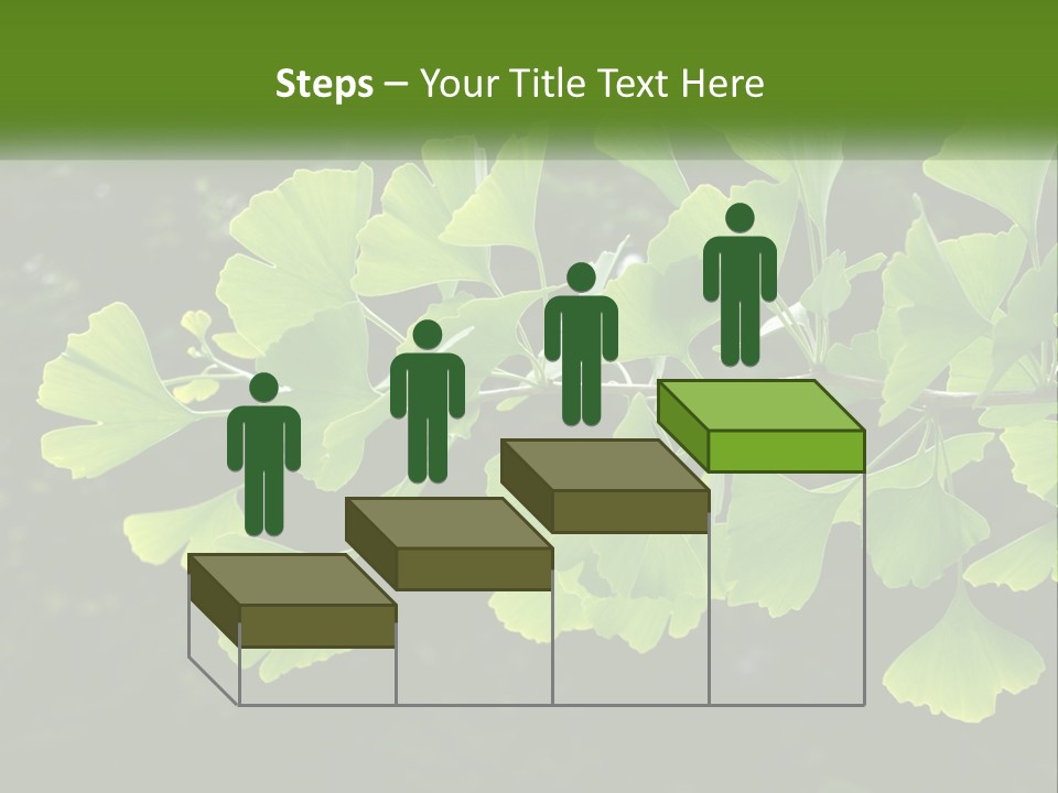 A Tree Branch With Green Leaves On It PowerPoint Template