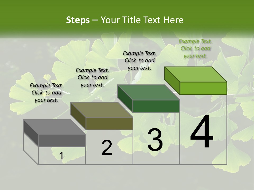 A Tree Branch With Green Leaves On It PowerPoint Template