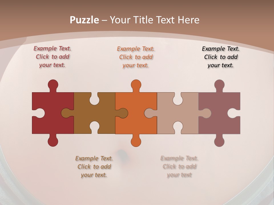 A Woman's Belly With A Tie Around Her Waist PowerPoint Template