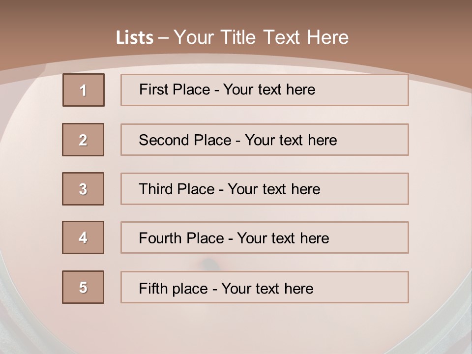 A Woman's Belly With A Tie Around Her Waist PowerPoint Template