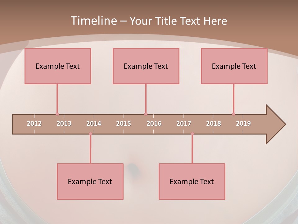 A Woman's Belly With A Tie Around Her Waist PowerPoint Template