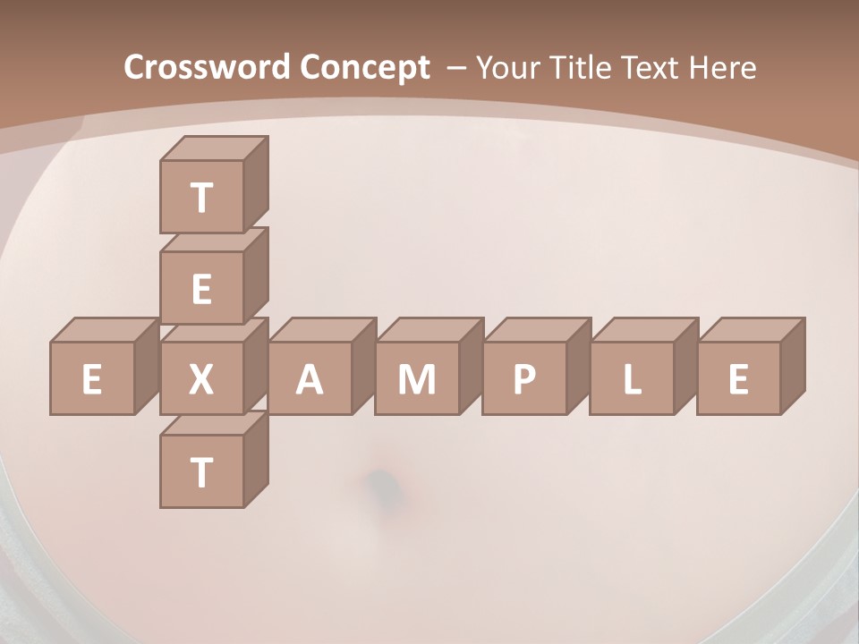 A Woman's Belly With A Tie Around Her Waist PowerPoint Template