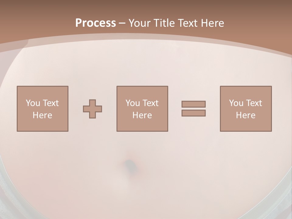 A Woman's Belly With A Tie Around Her Waist PowerPoint Template