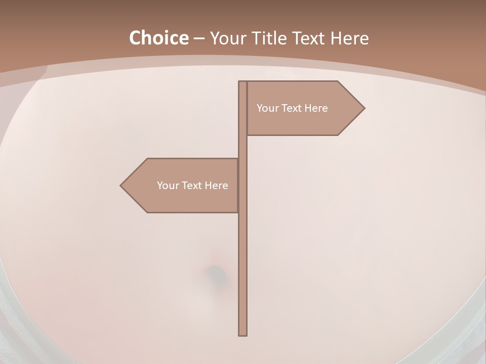 A Woman's Belly With A Tie Around Her Waist PowerPoint Template