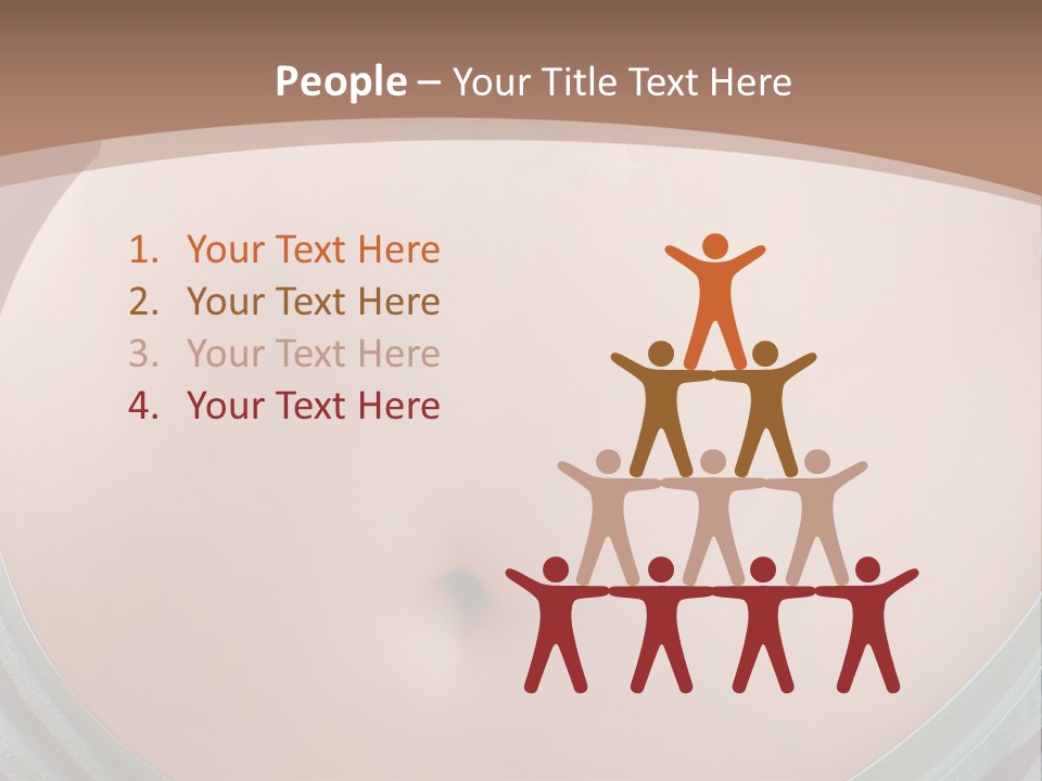 A Woman's Belly With A Tie Around Her Waist PowerPoint Template