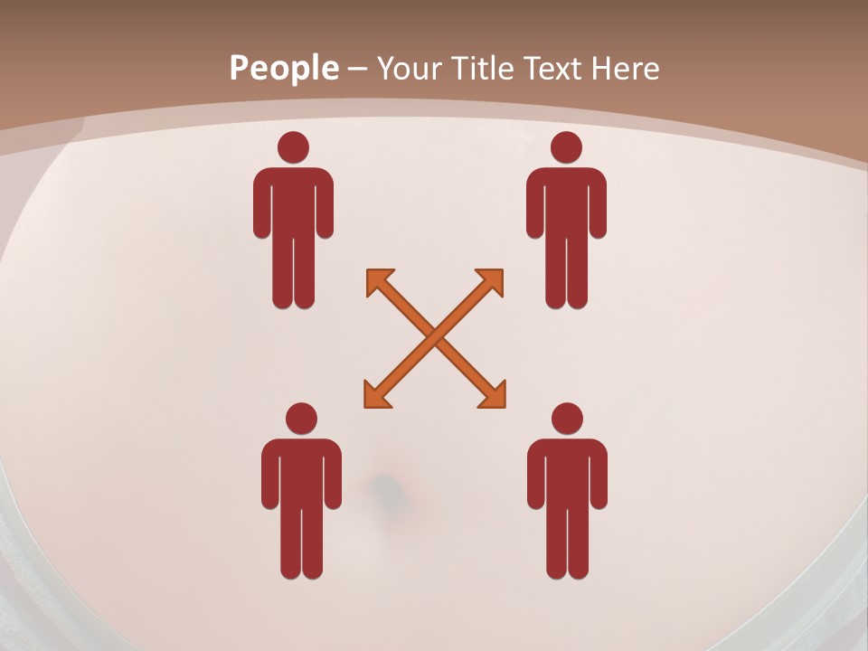 A Woman's Belly With A Tie Around Her Waist PowerPoint Template