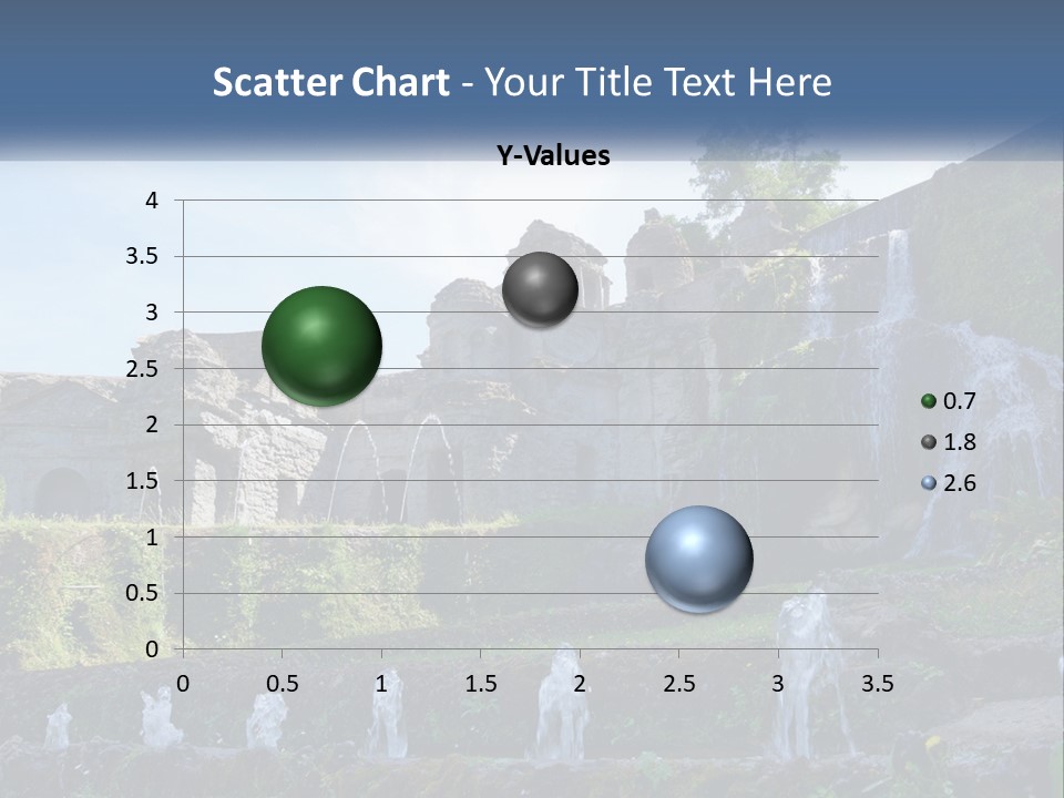 A Castle With A Waterfall In The Middle Of It PowerPoint Template