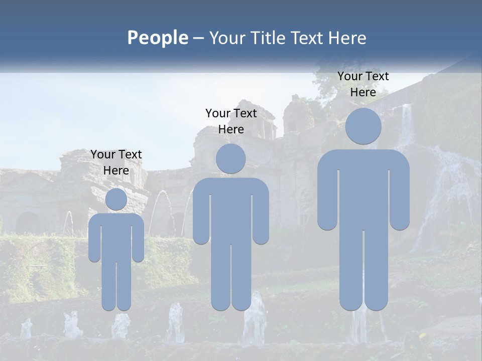 A Castle With A Waterfall In The Middle Of It PowerPoint Template