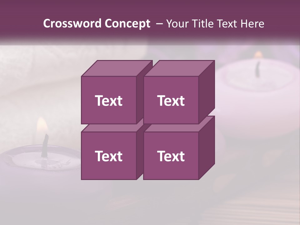 A Group Of Candles Sitting On Top Of A Wooden Table PowerPoint Template